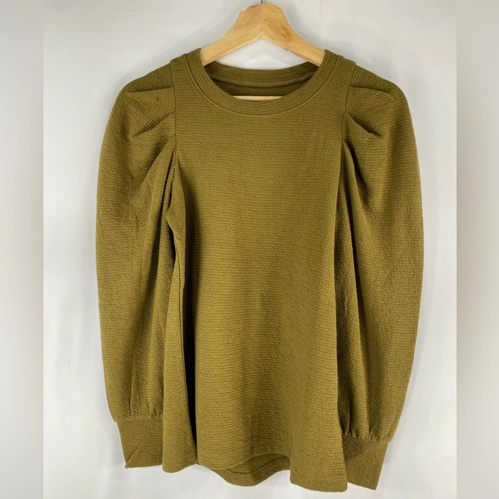 2 Madewell Long Sleeve Tees - Black and Olive - Picture 5 of 7